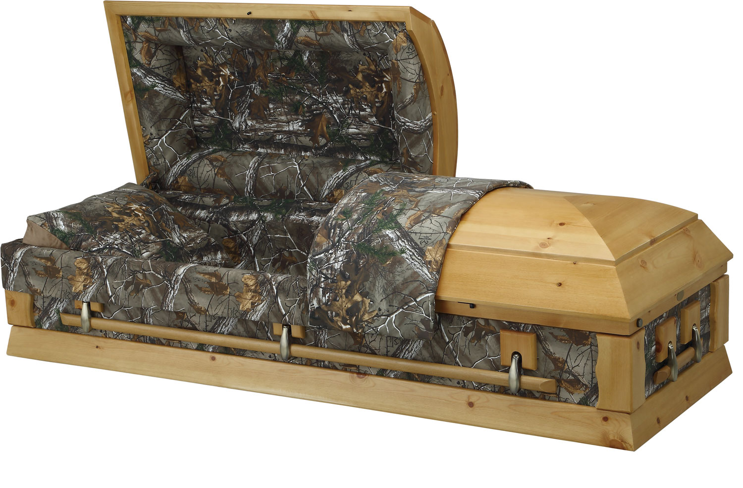 little rock wood casket timberland camouflage