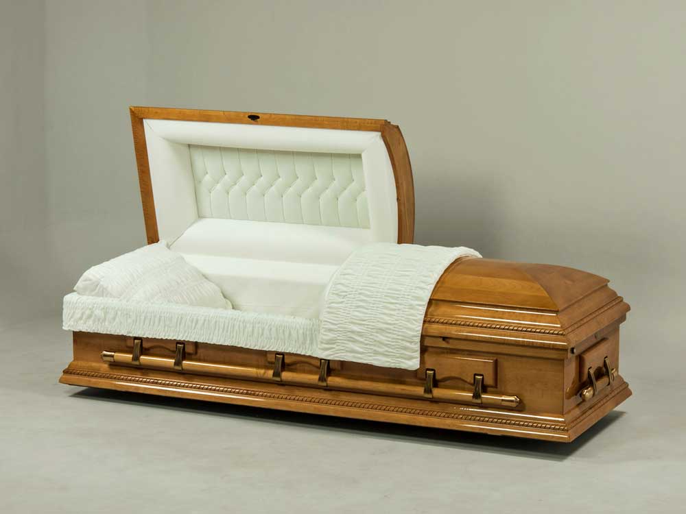 little rock wood casket maple