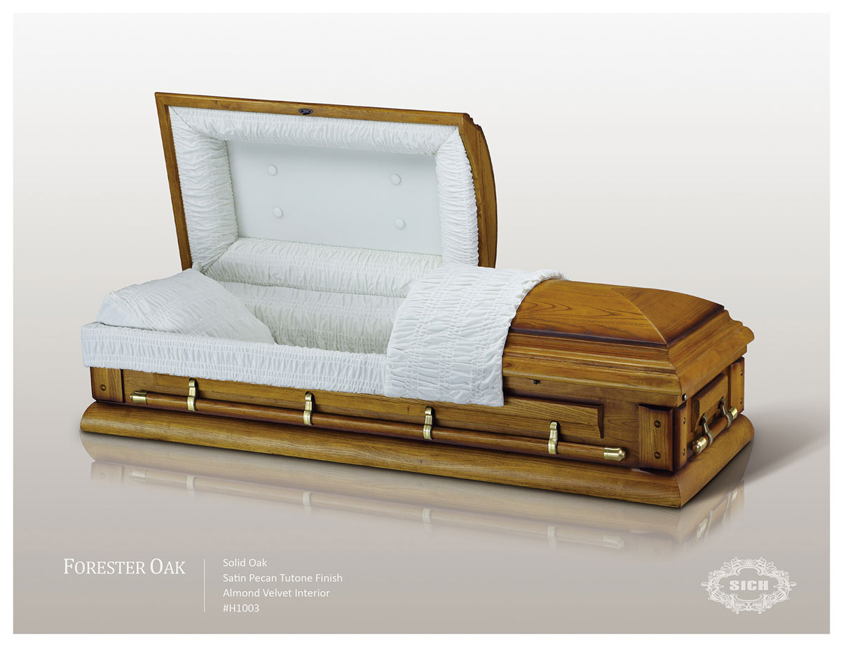 little rock wood casket forester oak